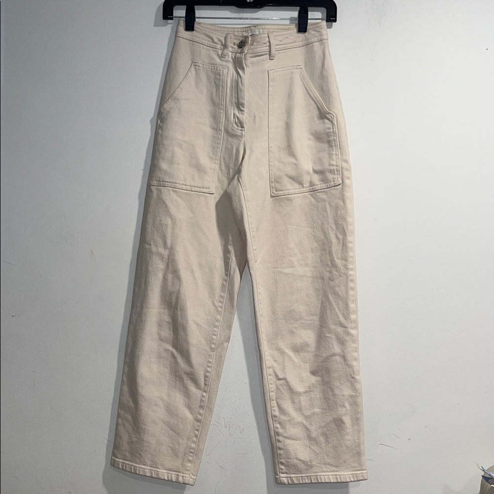 ARITZIA WILFRED FREE off white cream colored jeans